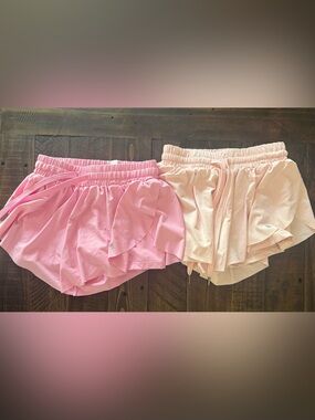Elle Girls Pink and Blush Butterfly shorts